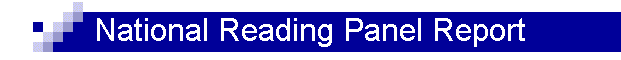 National Reading Panel Report